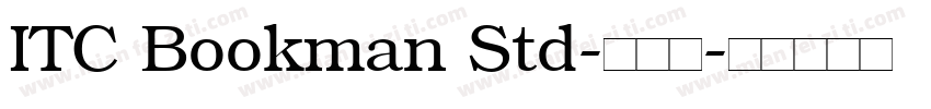ITC Bookman Std-半粗体字体转换